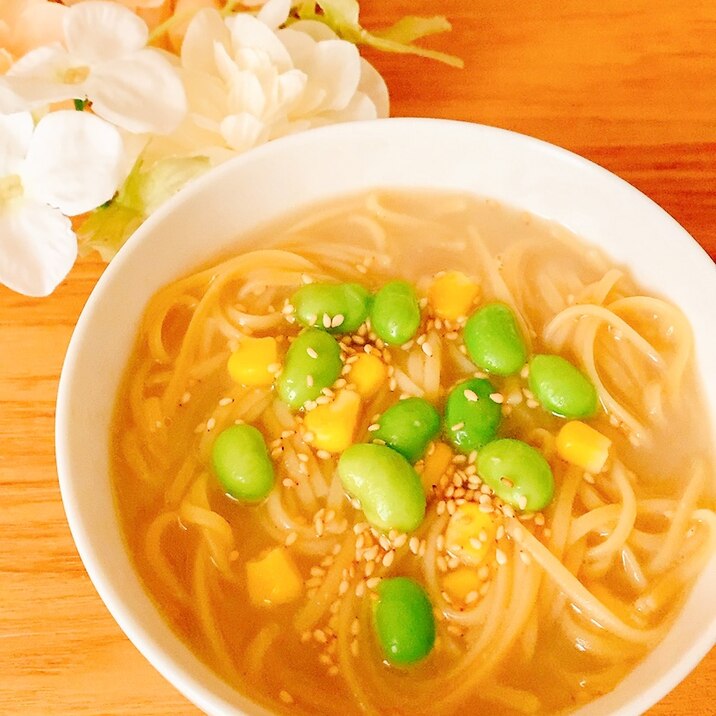 好きな冷凍野菜で♪野菜ラーメン✧˖°